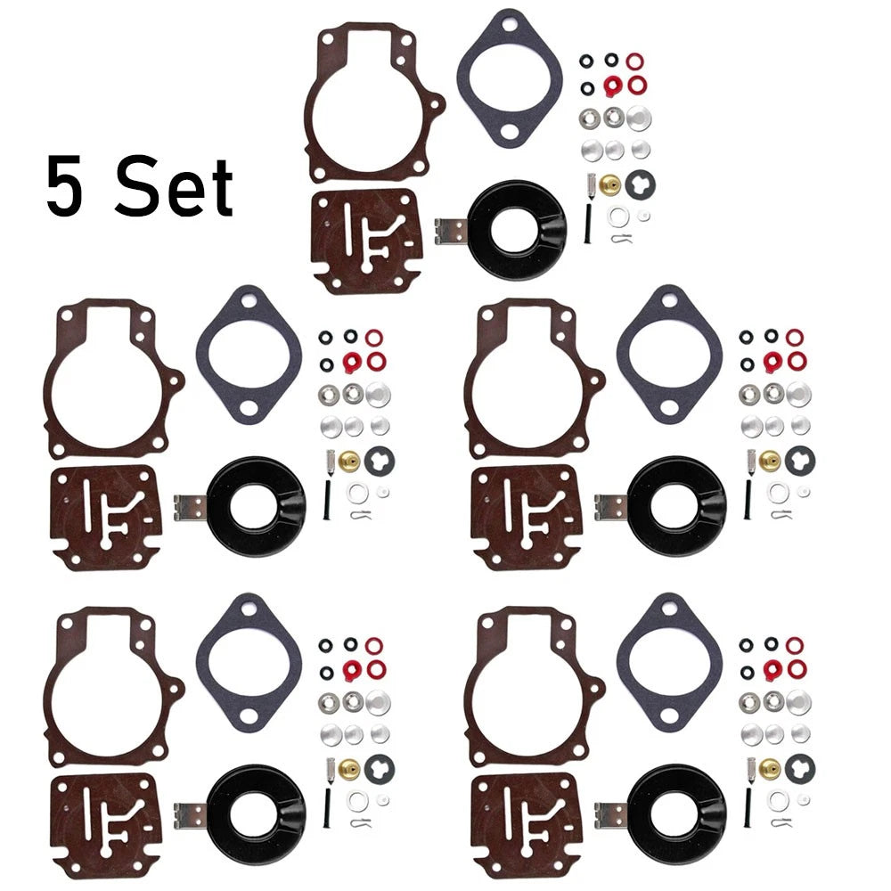 Set of 5 Carburetor Kits for Johnson Evinrude (396701, 25-48HP)