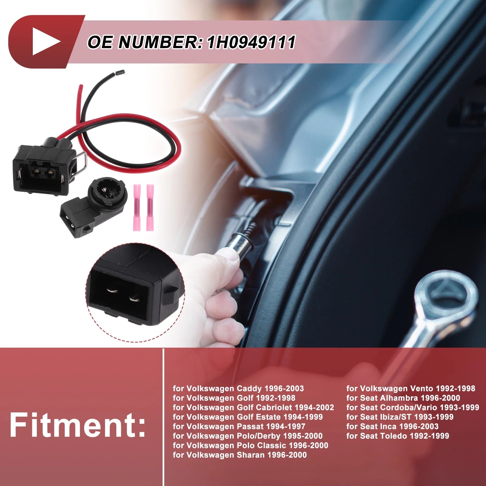 Indicator Light Socket Wiring for Volkswagen Caddy (1996–2003) 1H0949111