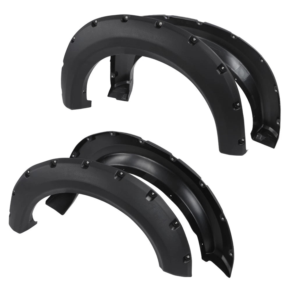 Offroad Pocket Rivet Style Black Wheel Fender Flares for Ford F150 (2009–2014)