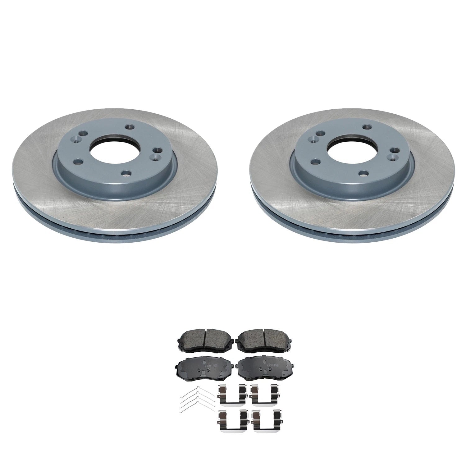 Front Rotors & Brake Pads Kit for Kona Seltos (2020–2023) - DuraGo, Akebono ProACT