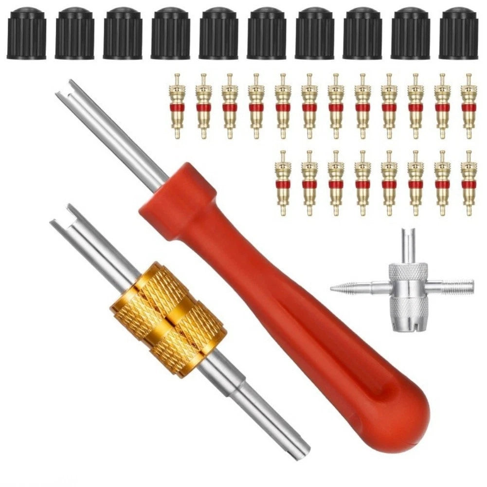 33pcs Tire Valve Core Remover Installer Tool Set for Tire Maintenance