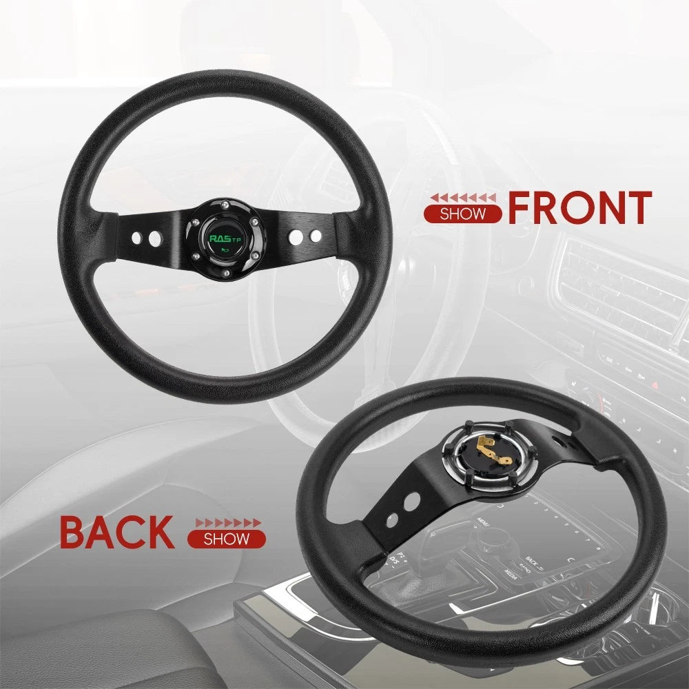 Flat Dish Racing Steering Wheel for Universal Fit (12.5"/320mm)