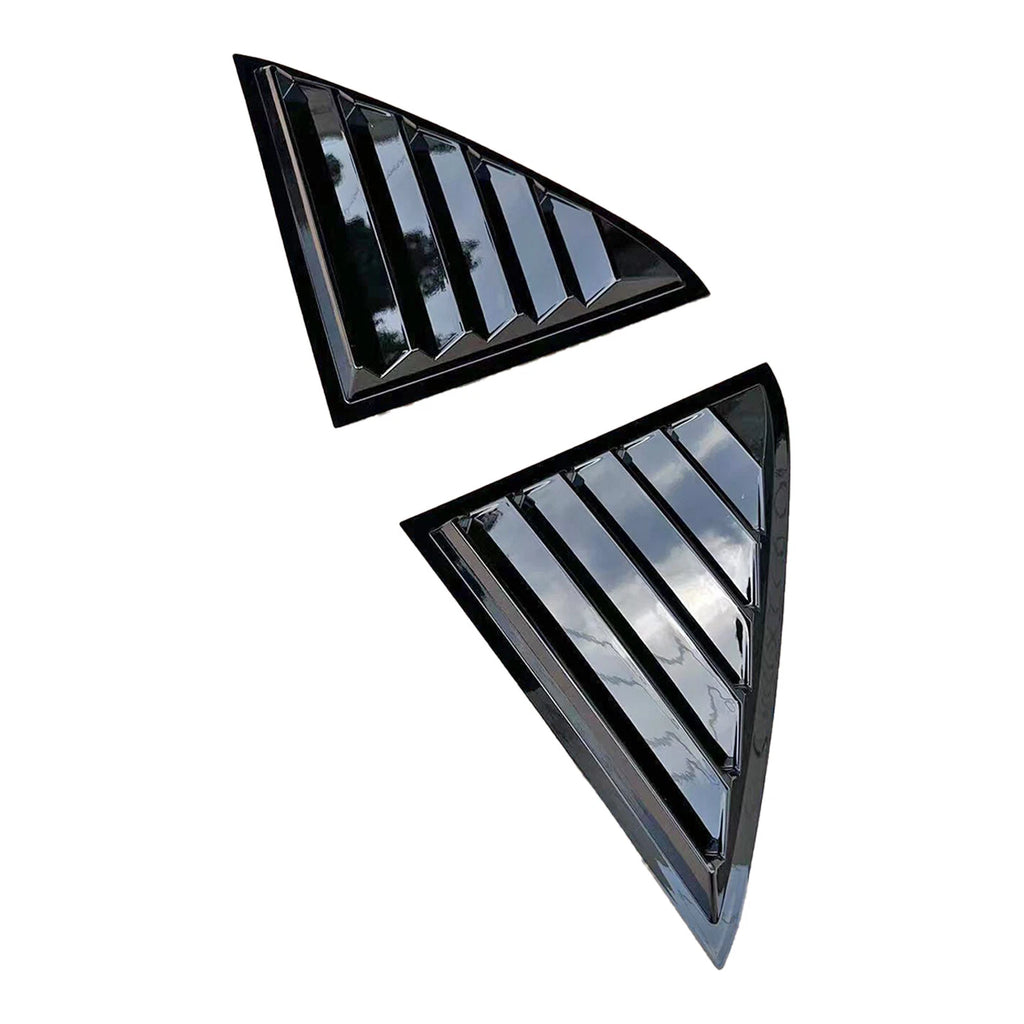 2X Gloss Black Side Window Louvers Air Shutter Cover Trim for Chrysler 300 (2011–2023)