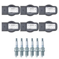 Set of 6 Ignition Coils & NGK V-Power Spark Plugs for Audi A4, BMW E46, VW Passat