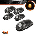 5Pcs Cab Roof Running Light Black Housing Yellow LED for Dodge Ram (1999–2001)