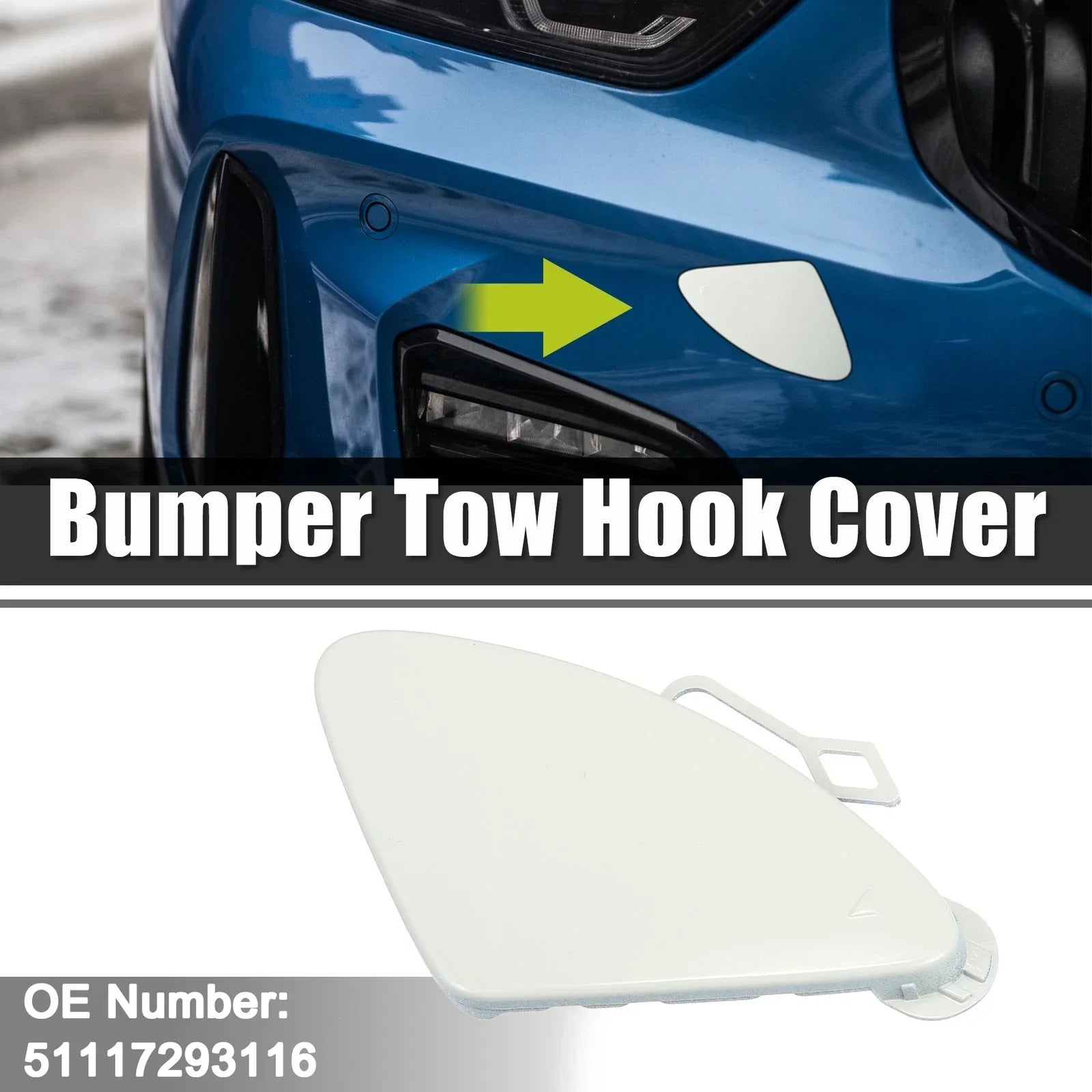 Front Right Bumper Tow Eye Hook Cover Cap for BMW 320i