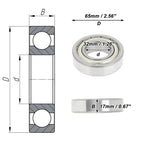 Deep Groove Ball Bearing P4 for Scooter Skateboard Wheel (32x65x17mm)