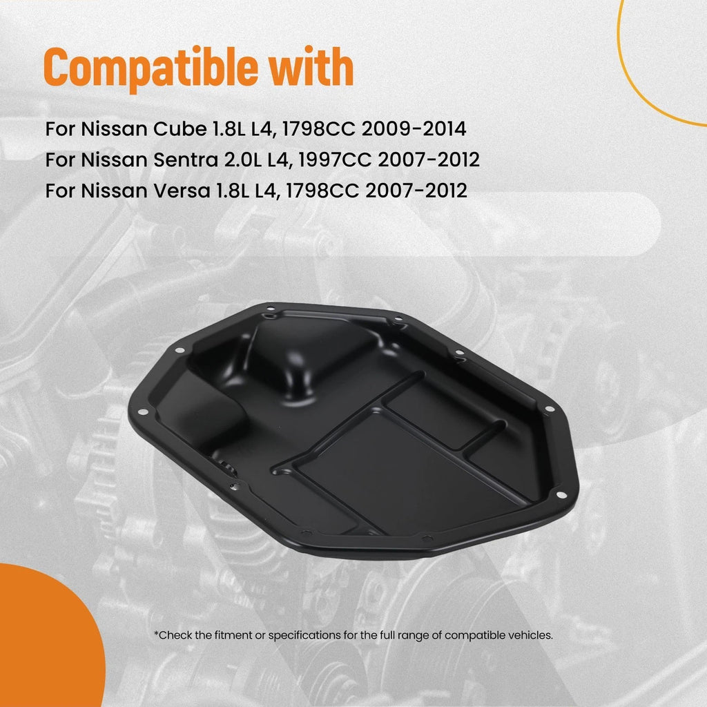 Engine Oil Pan for Nissan Cube Sentra Versa 1.8L 2.0L (2007-2014)