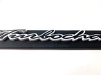 Matte Black Premium License Plate Frame w Gray Outline for Universal Fit