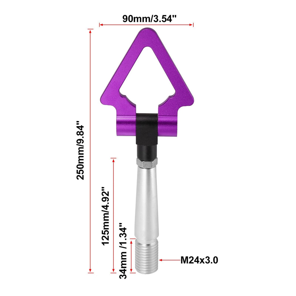 Tow Hook Screw On Triangle Ring for Mitsubishi Lancer EVO X (2008–2015) - Purple