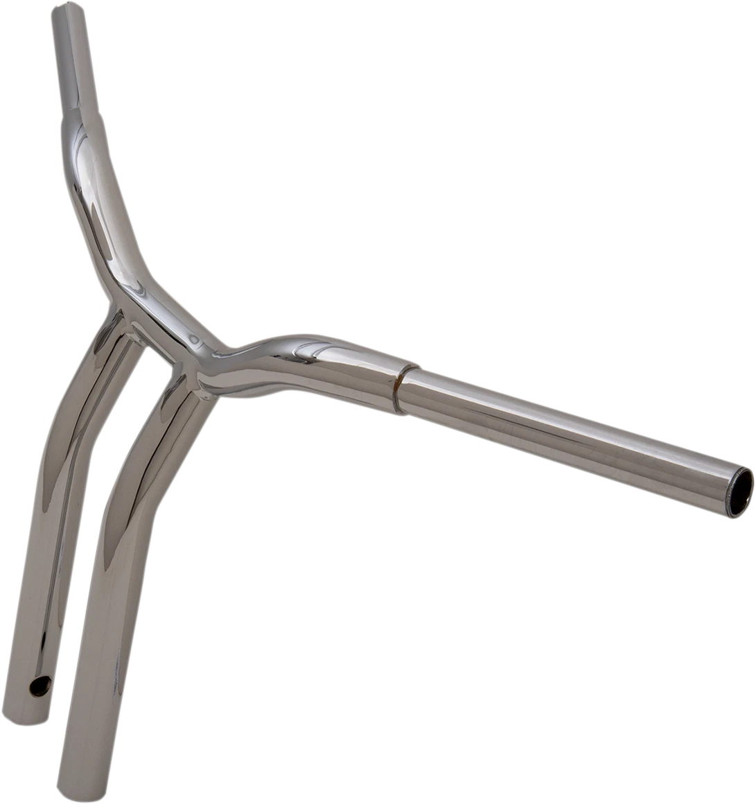 14" Chrome Kage Fighter Welded Bent-Riser Handlebar for Harley