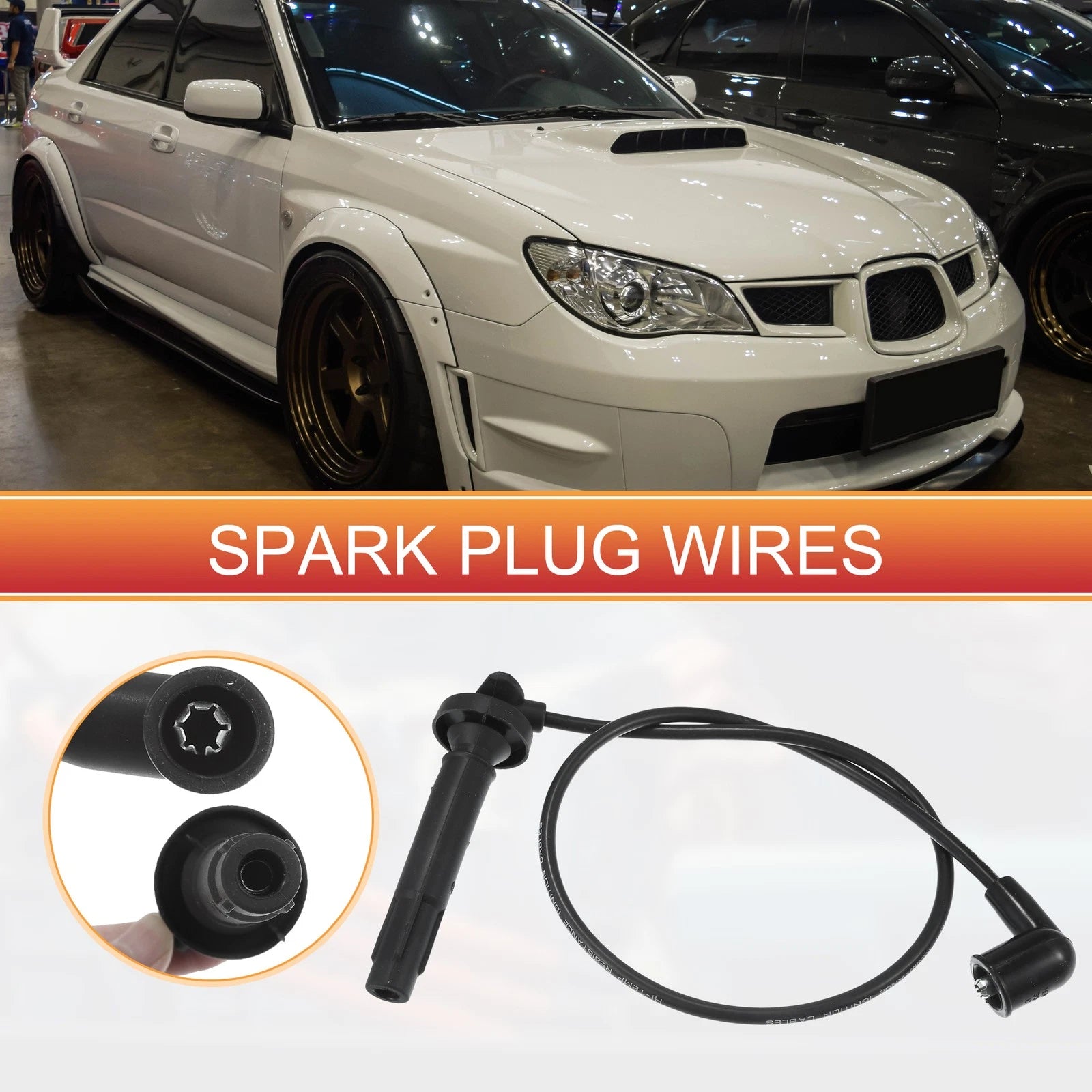 Set of 4 Spark Plug Wire Ignition Coil Cables No. 22451AA940 for Subaru Legacy (2006–2009)