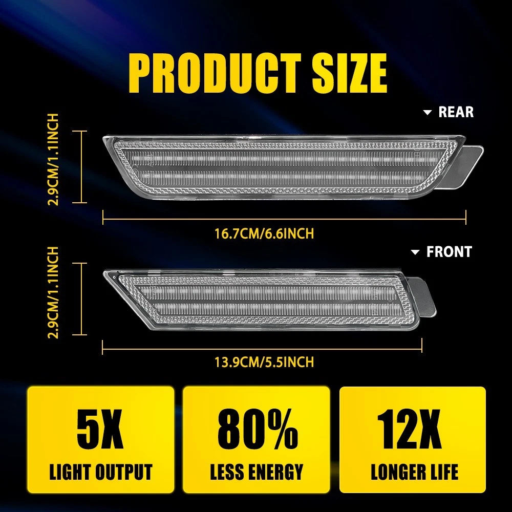 Set of 4 LED Side Marker Lights for Chevy Camaro (2010-2015)