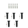 Set of 5 NGK Iridium IX Spark Plugs & Denso Coil Boots for Canyon Colorado H3 i-370