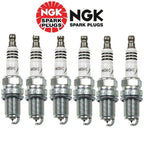 Set of 6 NGK Iridium IX Spark Plugs BKR6EIX11 3764 for Kia Sephia (1994–2001)