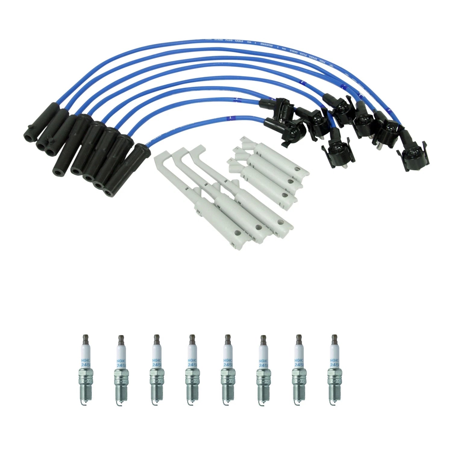 NGK Wire Set & 8 Laser Platinum Spark Plugs for B2500 Ranger (1998–2006)