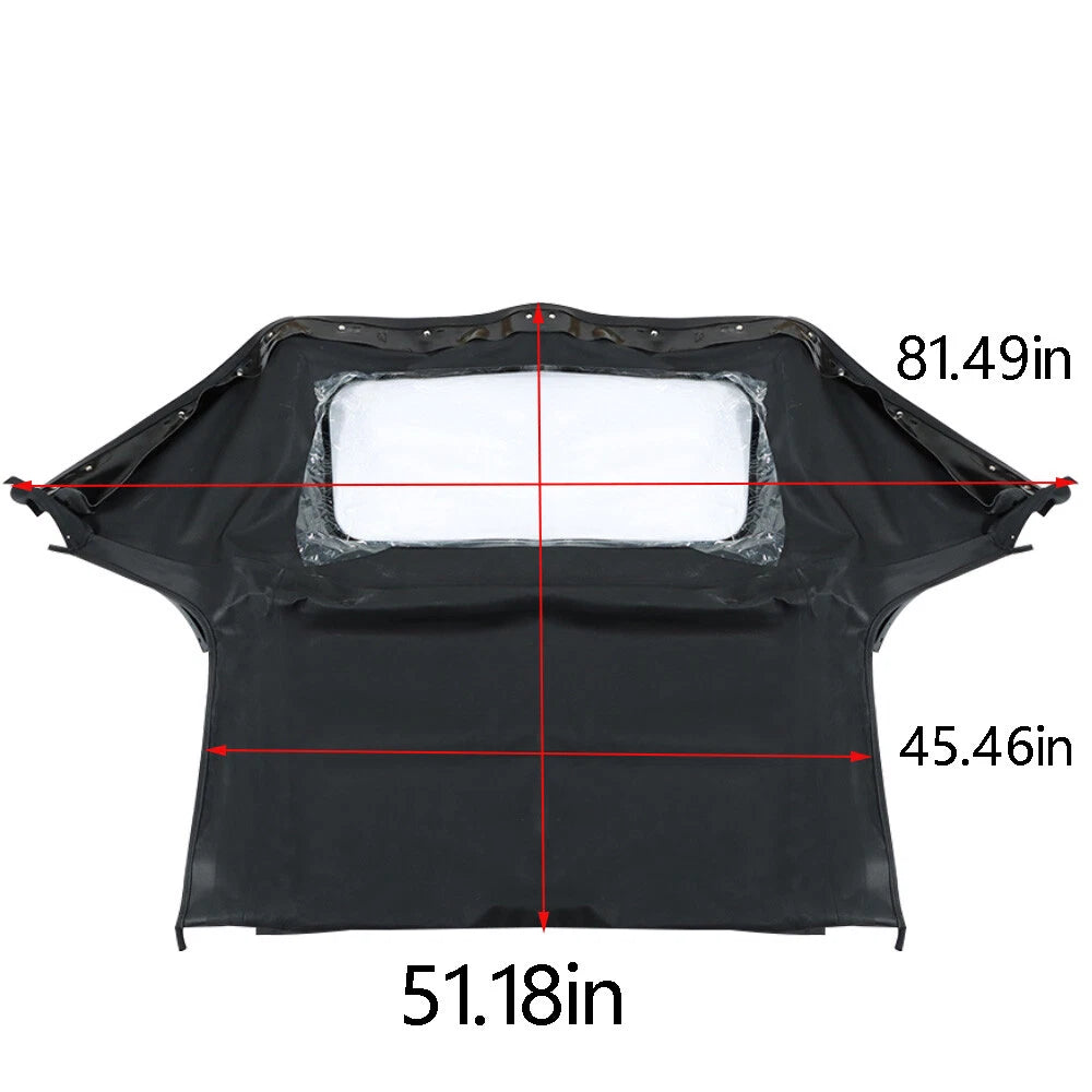 Convertible Soft Top for Miata (1990–2005) Black Plastic