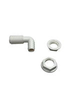 Set of 3 TH Marine 3/4in 90 Degree Barbed Thru Hull w/ 2 White Nuts