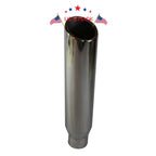 Stainless Steel 2.5" Inlet 3.5" Outlet 18" Angle Cut Exhaust Tip