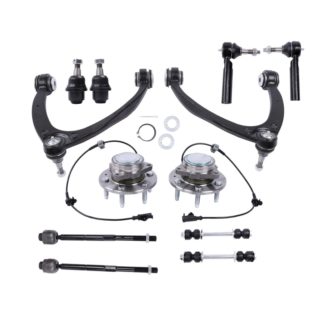 Set of 12 Front Wheel Bearing Hubs Suspension Kit for GMC Yukon (2007–2013)