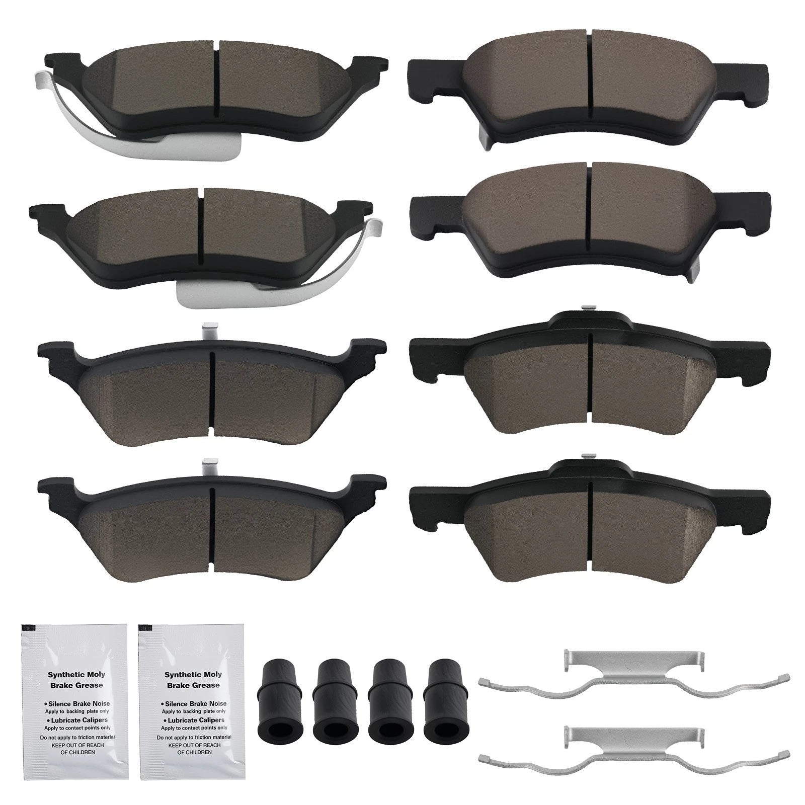 8pcs Ceramic Brake Pads Kit for Chrysler Town & Country (2001–2007)