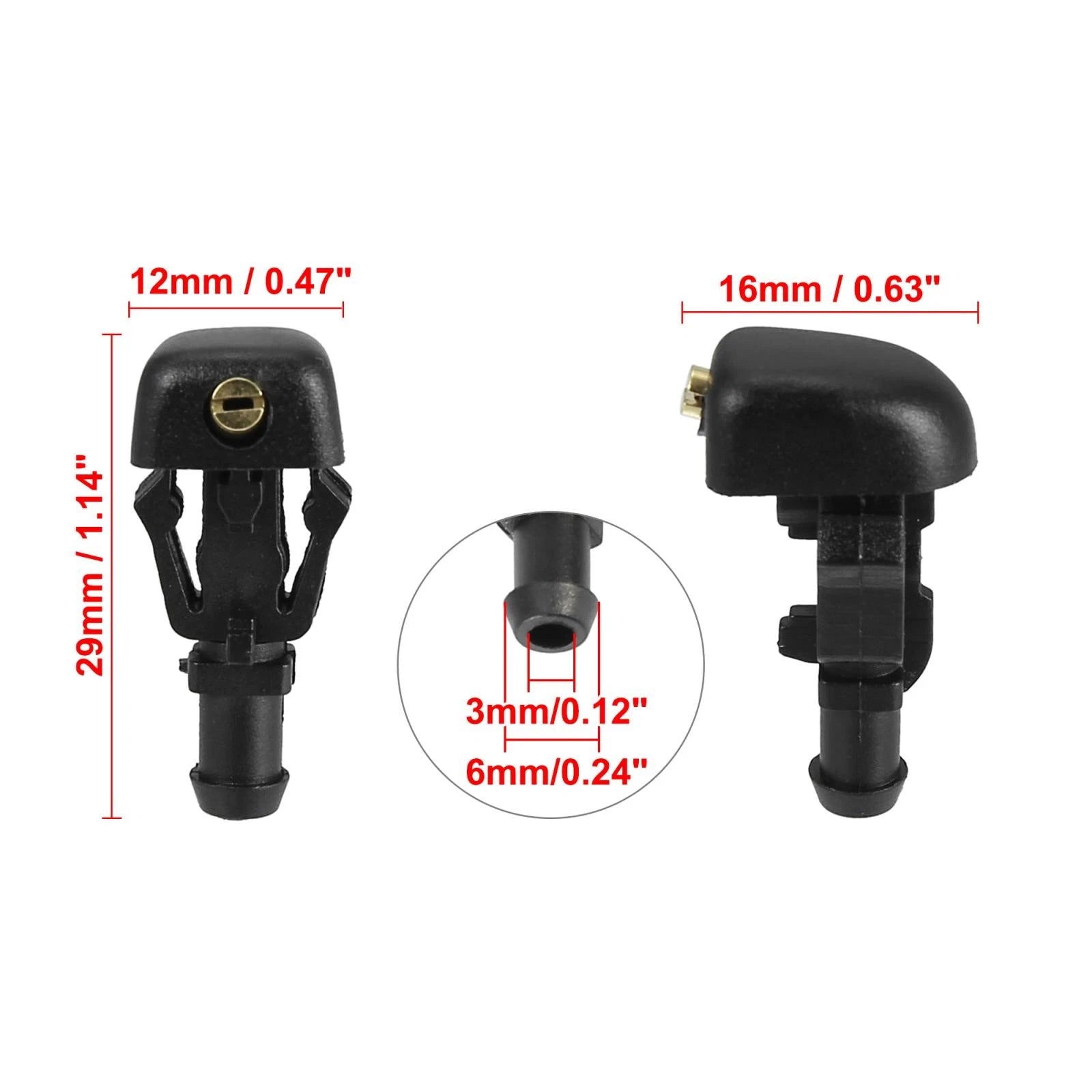 Set of 4 Windshield Washer Nozzles for Ford F150 E150 E250 E350 (2004–2013) 3W7Z17603AA