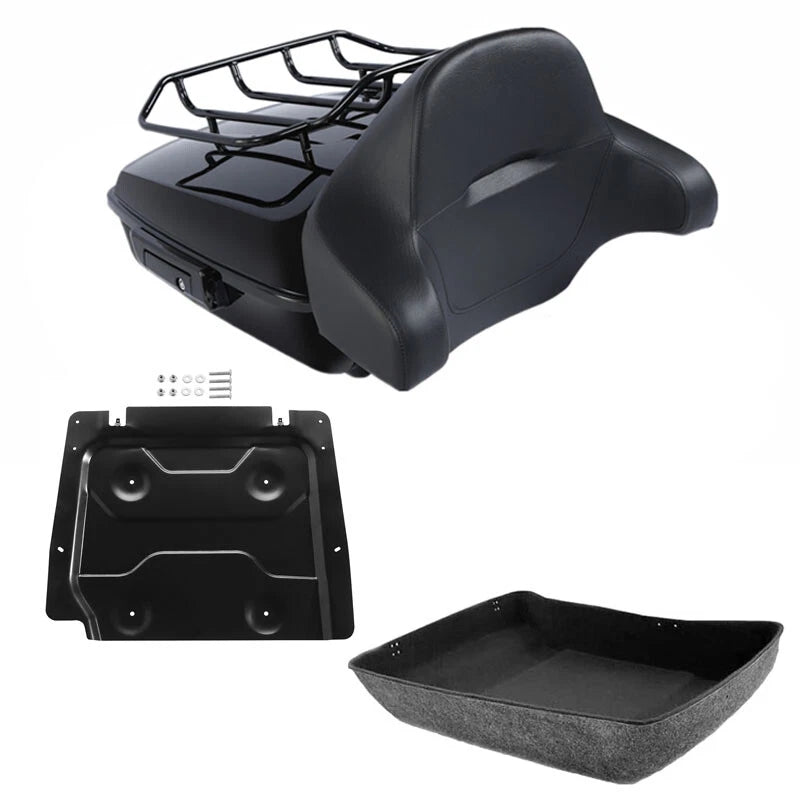 Chopped Trunk Backrest Rack Base Plate for Harley Road King Glide (2014–2026)