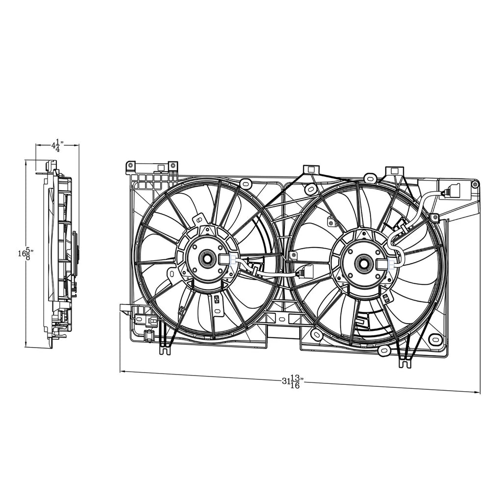 Replacement Engine Cooling Fan Assembly for Ford Ranger (2011–2018)