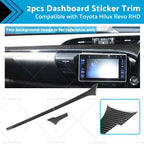 Carbon Fiber Dashboard Sticker Trim for Toyota Hilux Revo (2015–2023) RHD