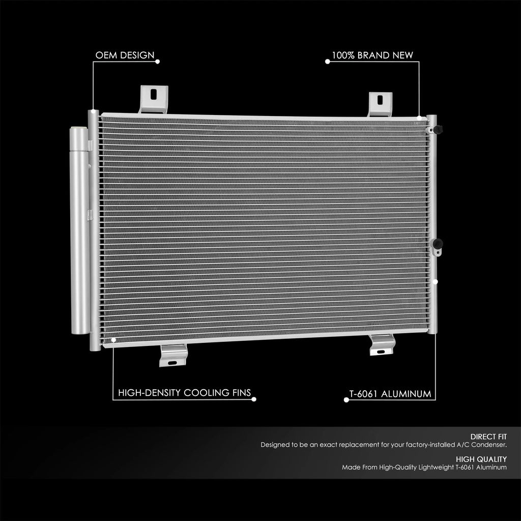 A/C Condenser for Toyota Highlander (2008–2010) OE Style Aluminum Core