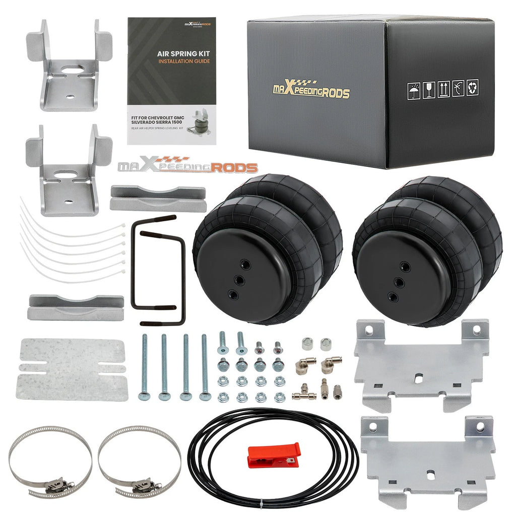 Air Spring Bag Tow Assist Rear & Compressor Kit for Chevy 1500 (2007–2018)