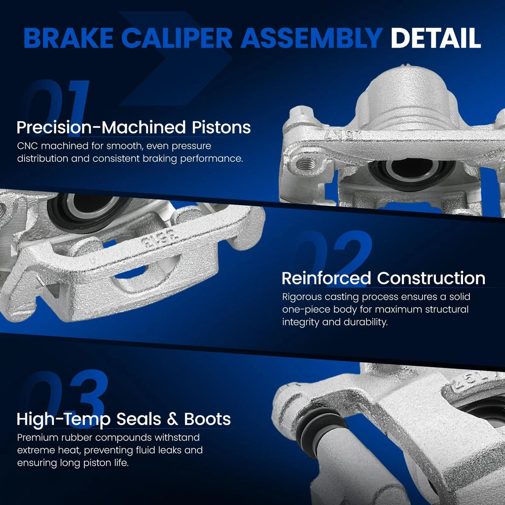 Rear Brake Calipers & Brackets for Nissan Altima Maxima (2002–2023) Pair