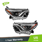 Set of 2 Headlight Assemblies for Toyota RAV4 (2016–2018) LED DRL