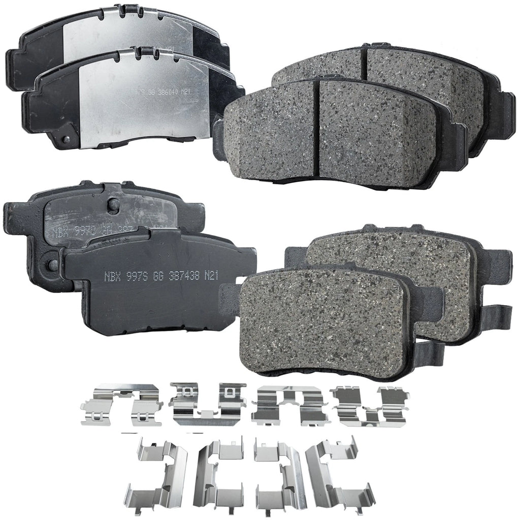 Set of 4 Ceramic Brake Pads for Honda Accord (2008–2010)