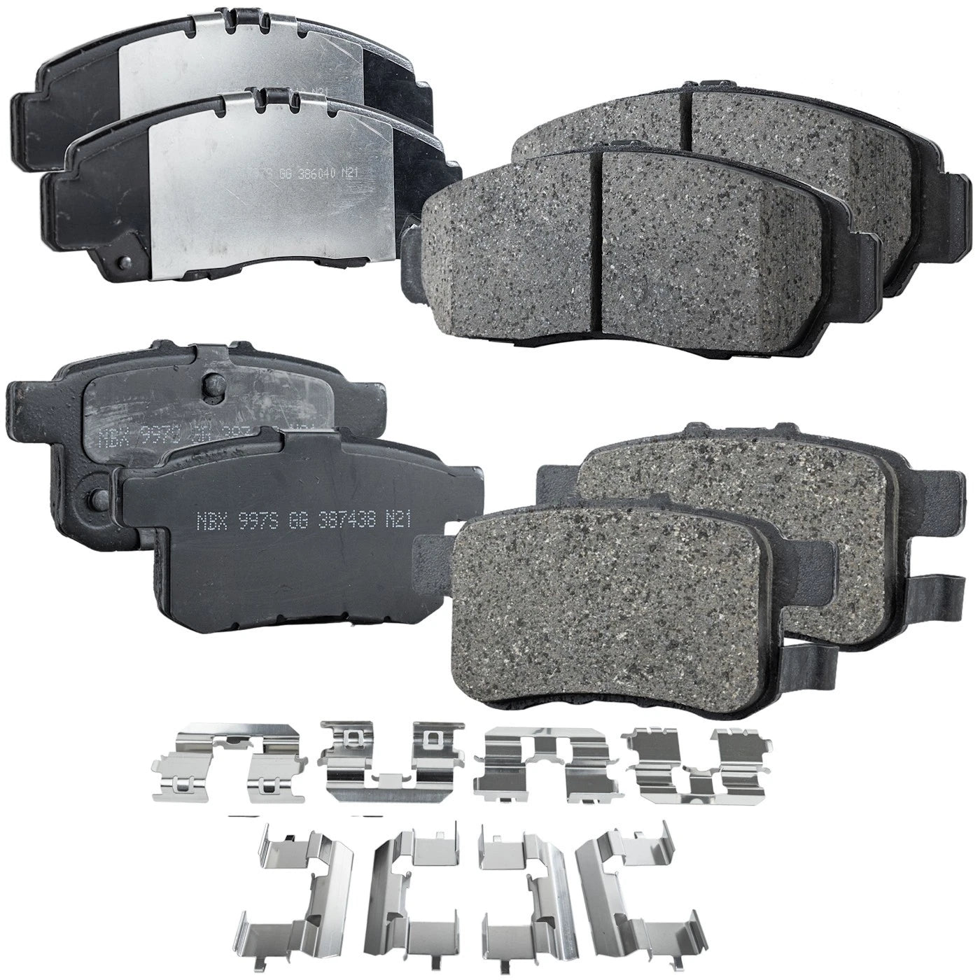 Set of 4 Ceramic Brake Pads for Honda Accord (2008–2010)