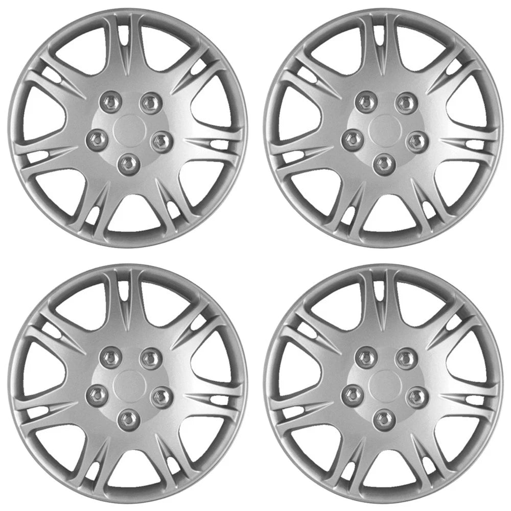 15" Push-on Silver Wheel Cover Hubcaps for 1999-2003 Mitsubishi Galant