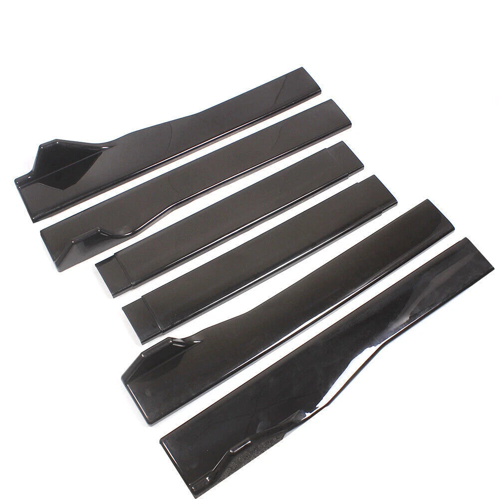 Universal Car Side Skirt Extension Body Kit Lip Splitters (89.5")