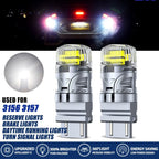 2X 3157 LED Reverse Tail Brake Stop Turn Signal Bulb for Autoone (6000K)