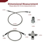 3 x Stainless Steel Braided Brake Lines Kit for Kawasaki KFX400 (2003–2004)