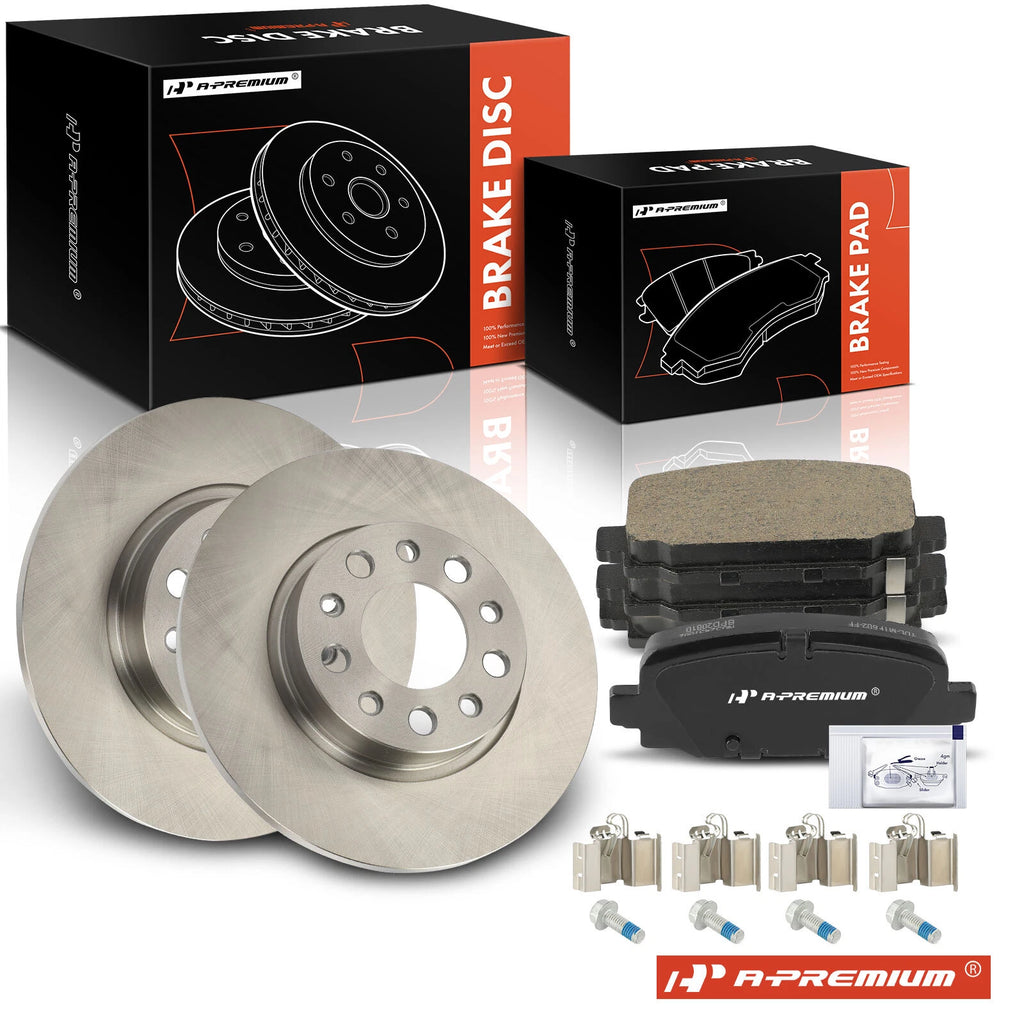 Rear Disc Brake Rotors & Ceramic Pads for Jeep Compass (2017–2022)