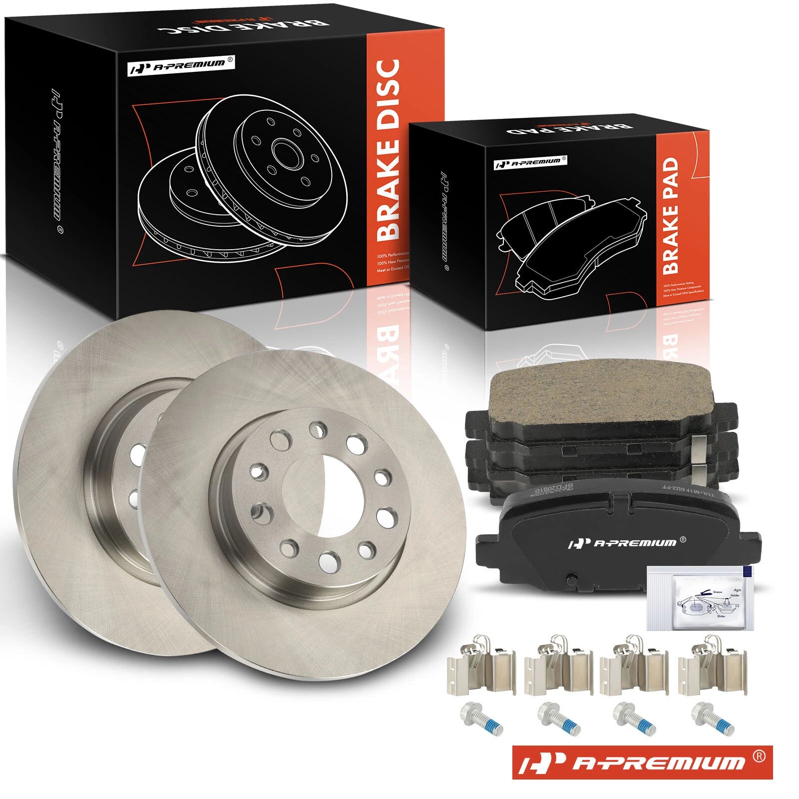 Rear Disc Brake Rotors & Ceramic Pads for Jeep Compass (2017–2022)