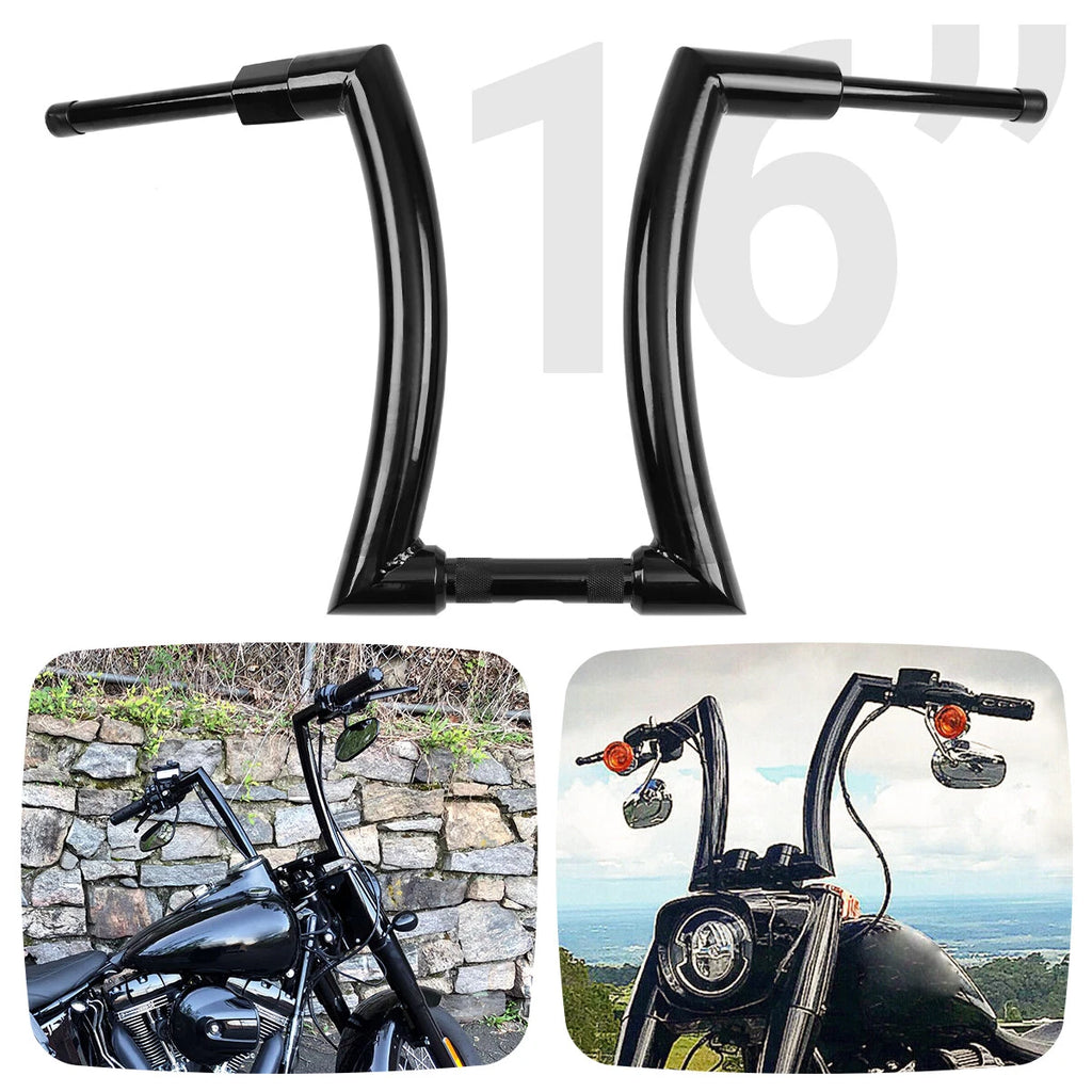 16" Black Rise Ape Hanger Handlebar for Harley Touring