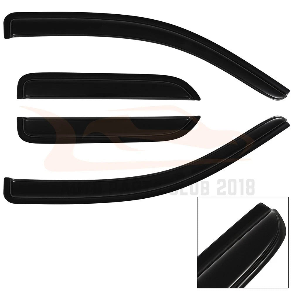 Set of 4 Window Visor Guards for Silverado/Sierra Extended Cab (2014–2019)