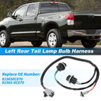 Left Tail Light Socket Wiring Harness 81565-0C070 for Toyota Tundra (2007–2014)
