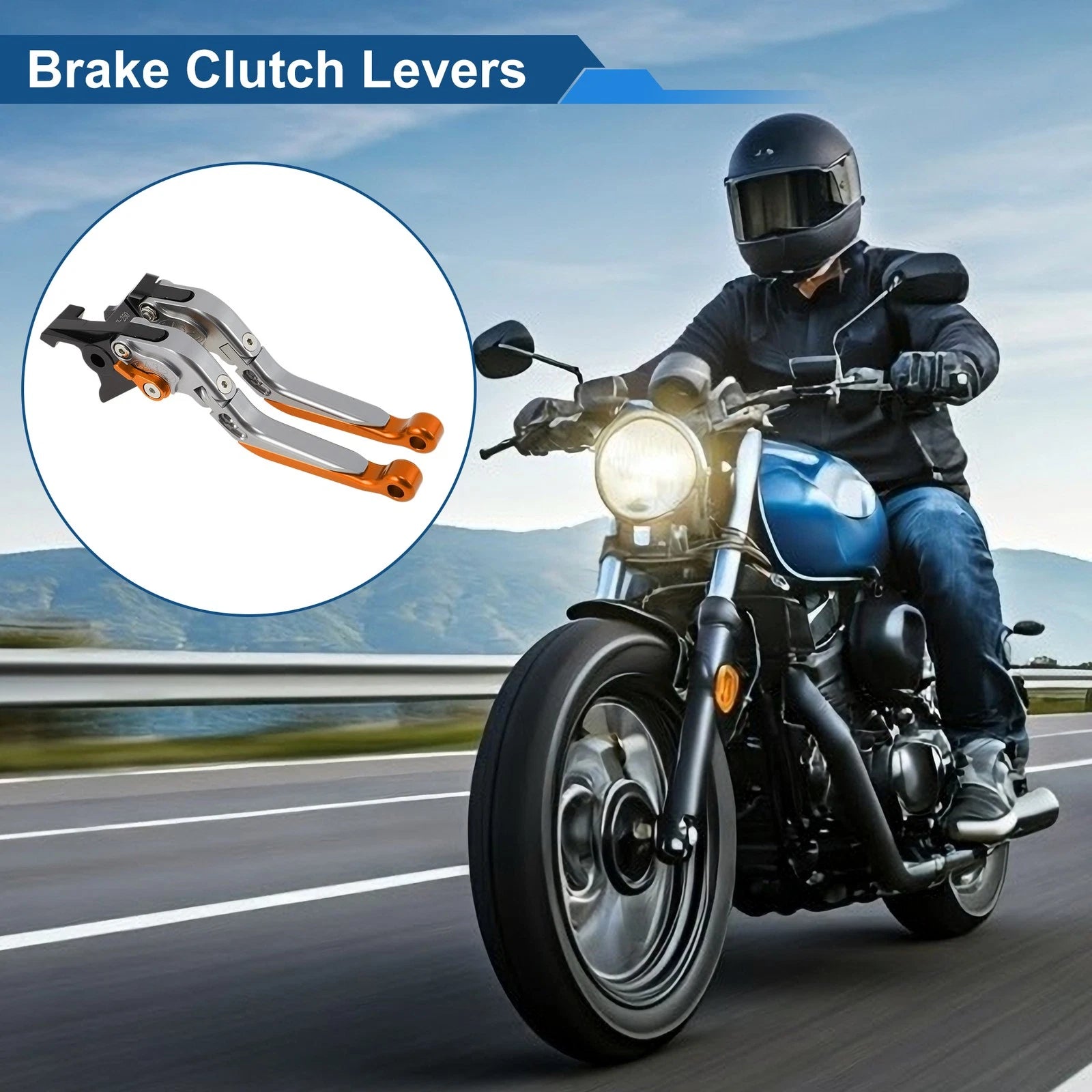 Short Long Brake Clutch Levers for Honda Rebel CMX 500 300 (2017–2021) Titanium Orange