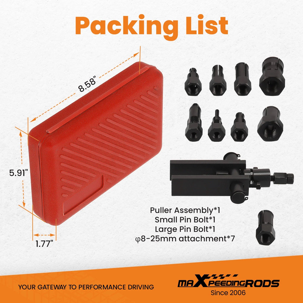 Set of 4 Motorcycle Internal Bearing Pullers for Various Models