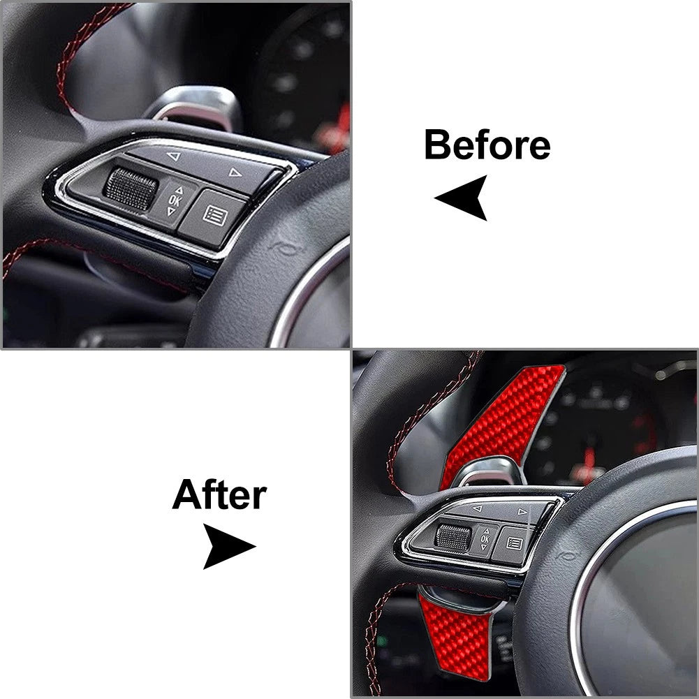 Steering Wheel Shift Paddle Extension Red for Audi S3 S5 S6 RS3 RS4 RS6 RS7 (2013–2020)