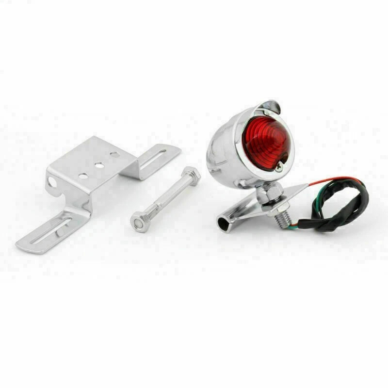 Red Brake Tail Light Turn Signal License Plate Holder for Cafe Racer (CHR AV)