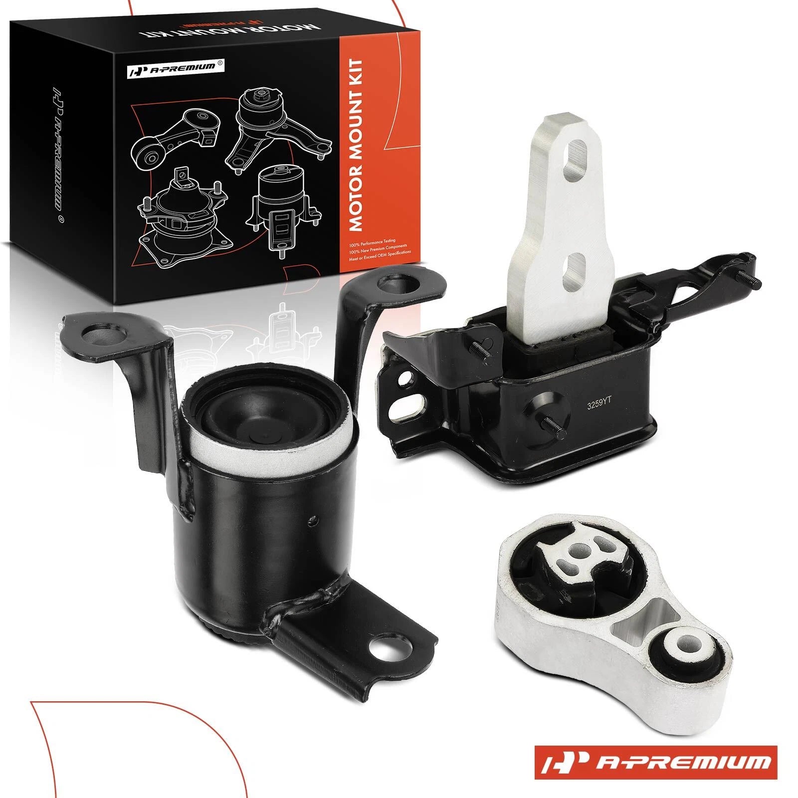 3X Engine Motor & Transmission Mount for Ford Fiesta (2011–2014)