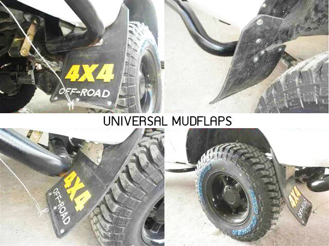4x4 Off-Road Mud Flaps Splash Guards for Universal Truck Ute Black Rubber